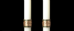 CROSS OF ST. FRANCIS COMPLIMENTING ALTAR CANDLES